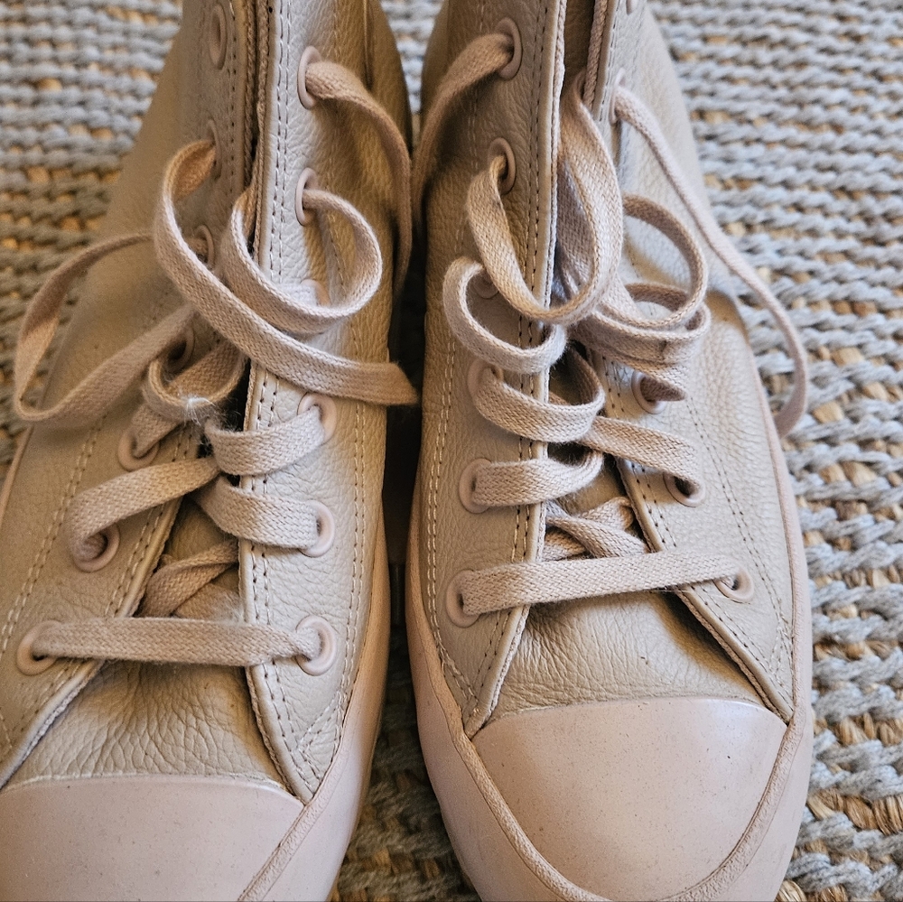 Converse Light Pink High-Top Sneakers